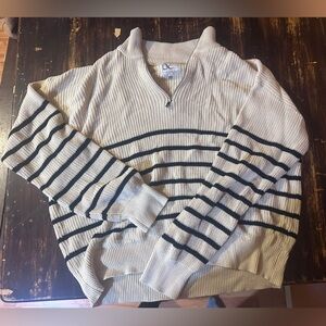 AMPERSAND AVE Knit Sweater in Cream
